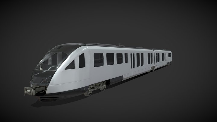Siemens Desiro Train HighPoly Source 3D Model