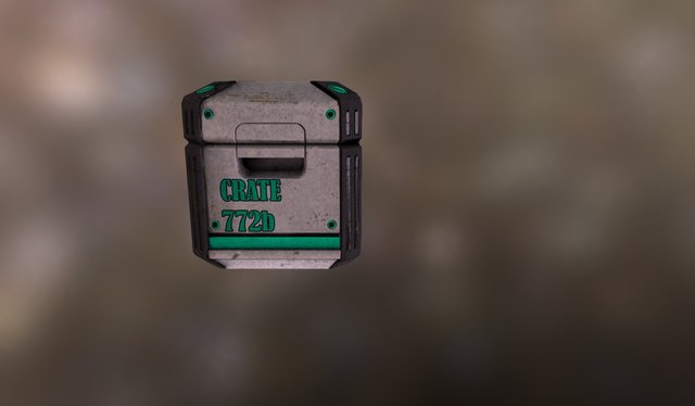 Sci-Fi SpcaeCrate 3D Model