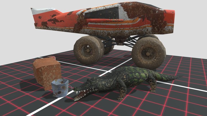DAE 5 Finished props - Rustborne 3D Model