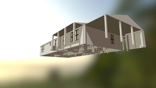 Maison sans le sol 3D Model