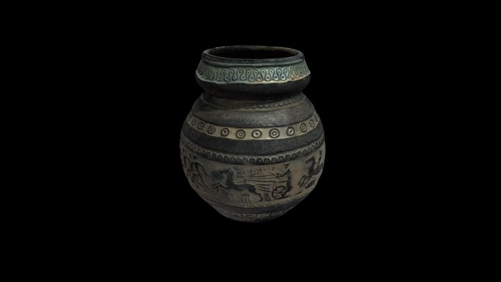 Replica of Ancient Greek Black-Figure Vessel 3D Model