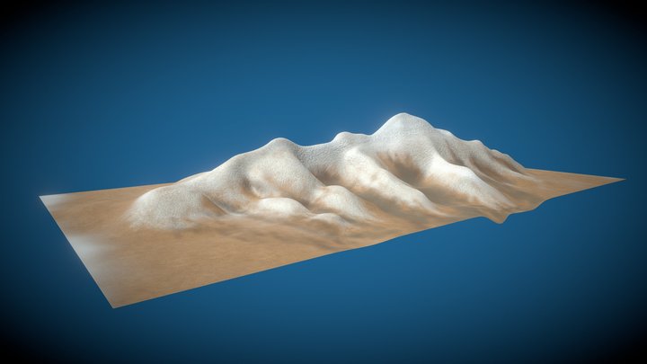 Snowy Mount 3D Handpaint [FREE] 3D Model