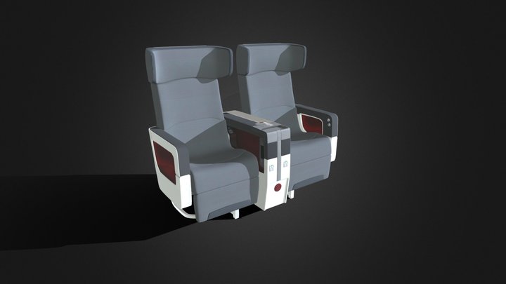 Airplane seat Z6 3D Model