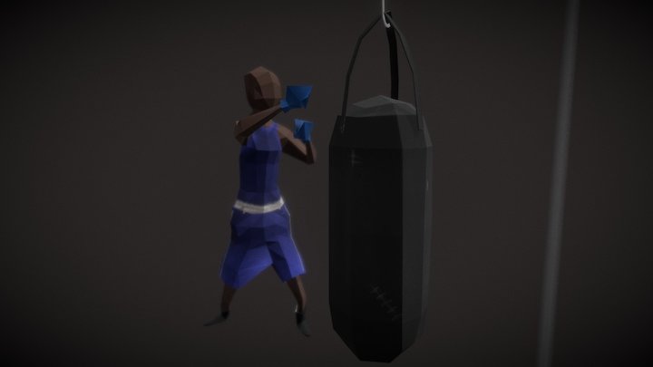 Boxing Woman 3D Model