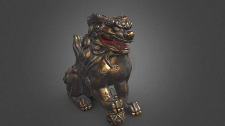 Komainu Statue 3D Model
