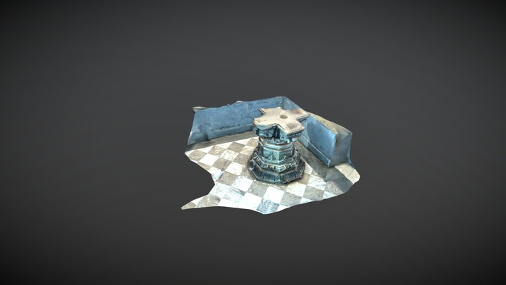 Temple Pillar 3D Model