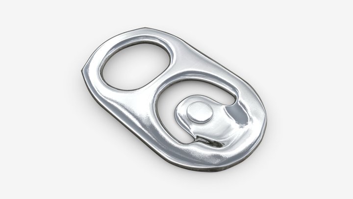 Metal Tin Soda Can Tab 3D Model