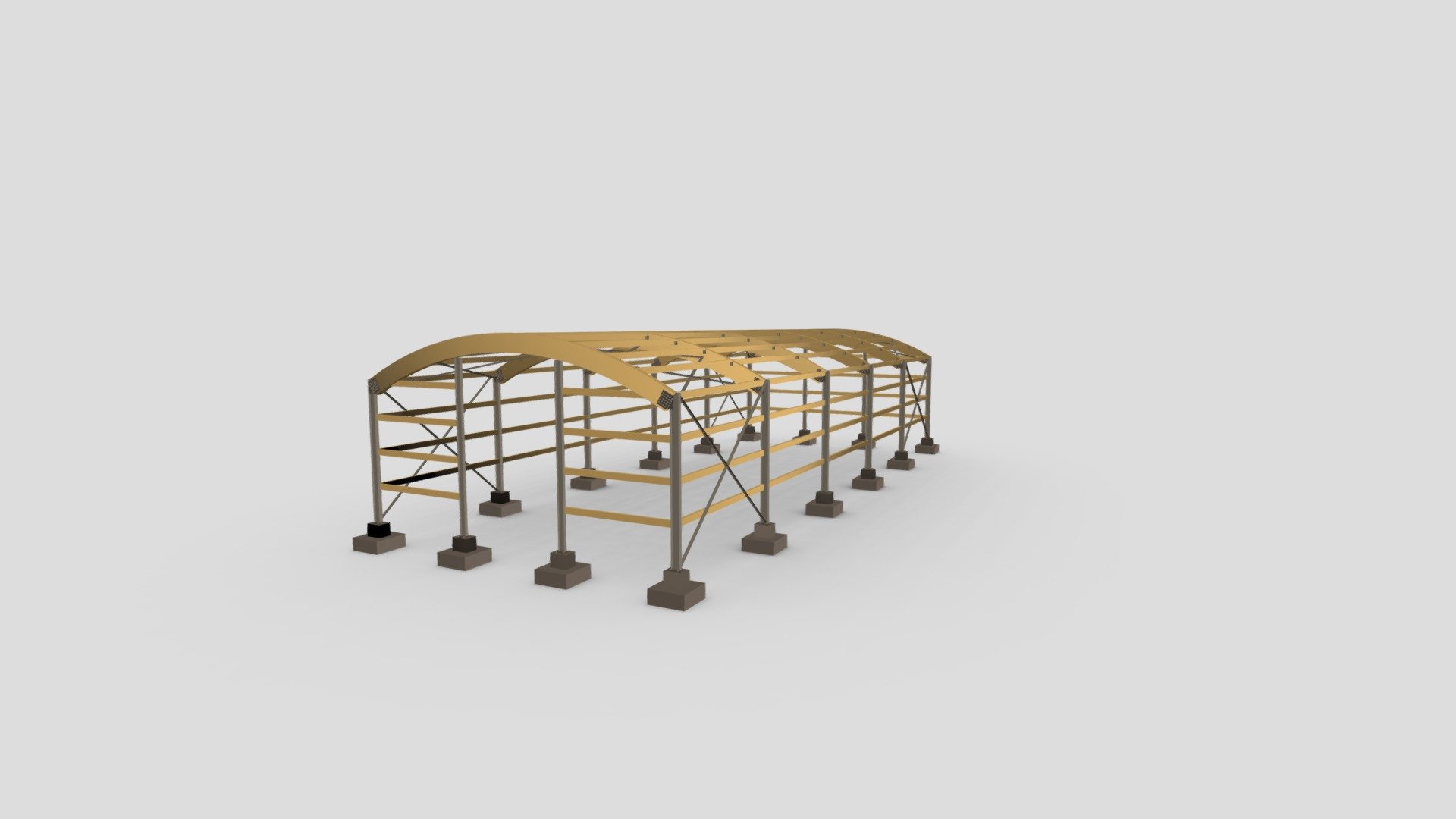 Industrial Facility with glulam — Sketchfab embed 3D viewer