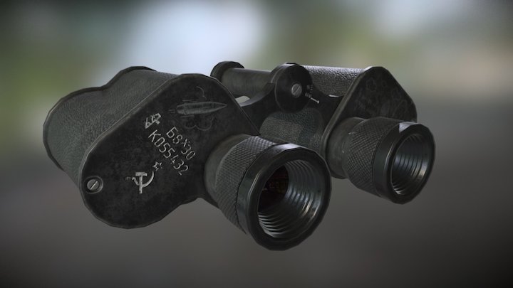 Binoculars "Б-8"  USSR 1935г 3D Model