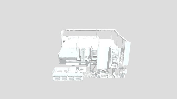 Industrial CNC Machine Setup 3D Model