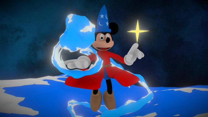 Sorcerer's Apprentice Mickey Mouse (1940) 3D Model