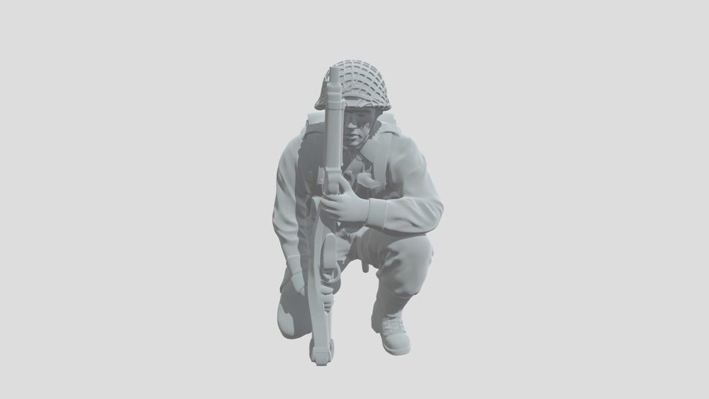Kneeling Soldier with Rifle