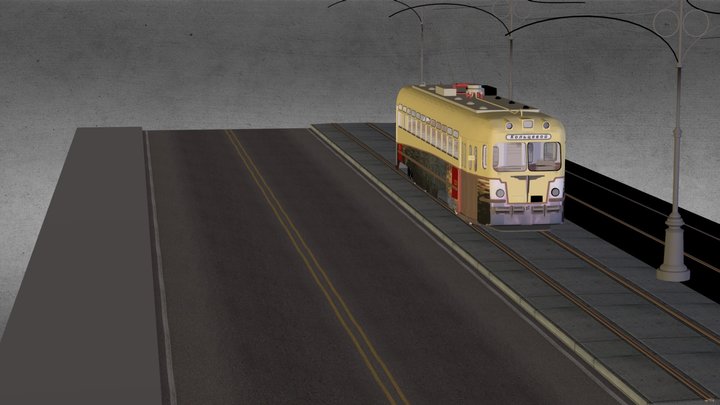 Tram Vehicle 3D Model