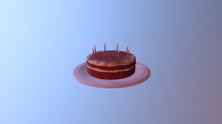 BirthdayCake 3D Model