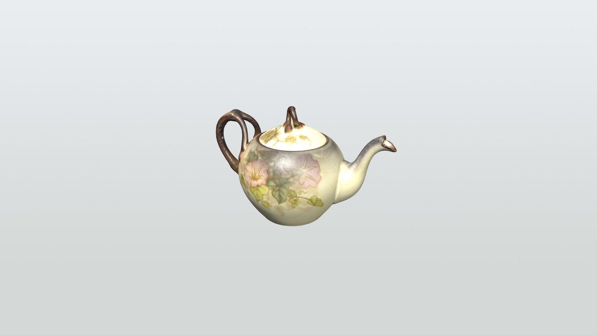 Caroline S. Harrison Hand-Painted TeaPot-Preview