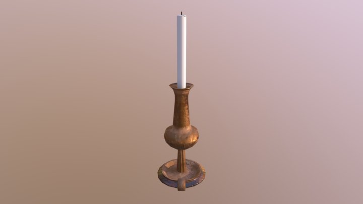 Old candlestick found ashore 3D Model