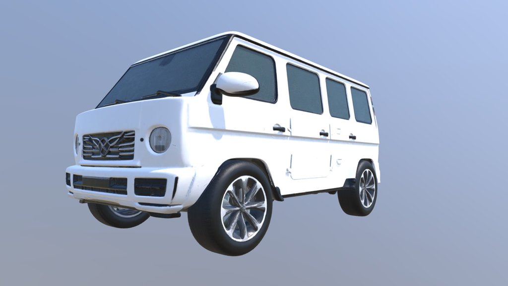 White Luxury Minivan (UAZ Buhanka redesign)