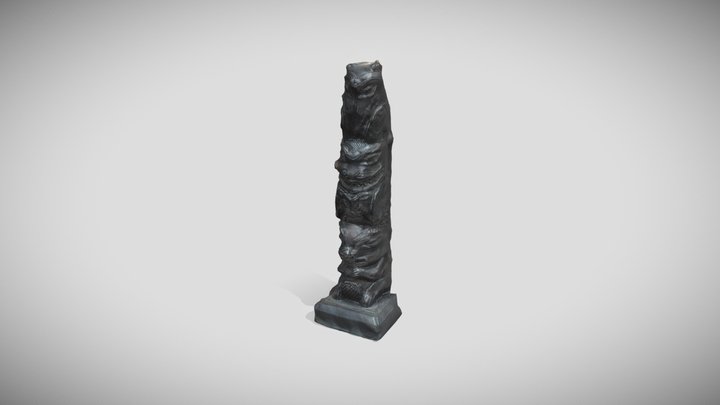 Native American Totem 3D Model