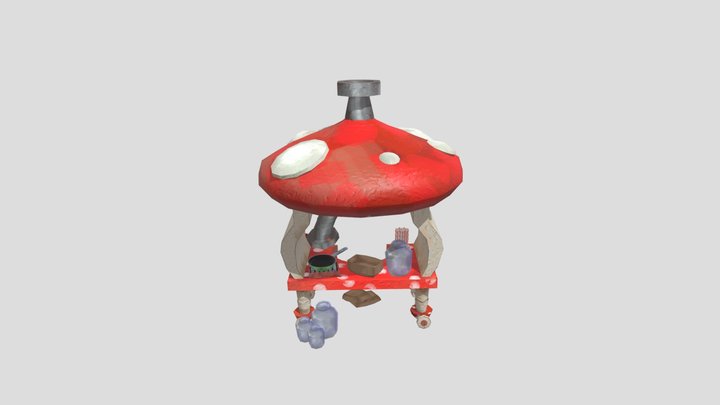 Mushroom Stand 3D Model