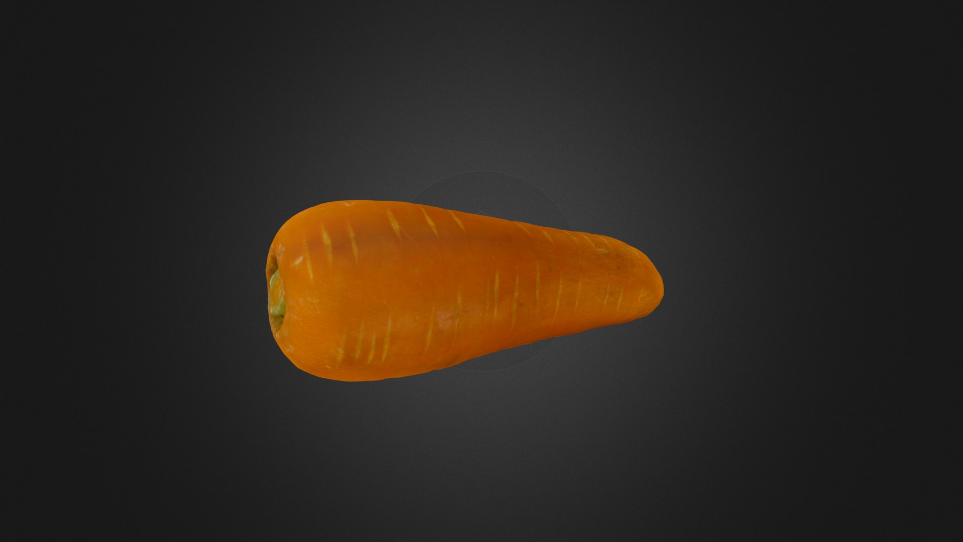 3D model Scanned Carrot 01 - This is a 3D model of the Scanned Carrot 01. The 3D model is about a close-up of a carrot.