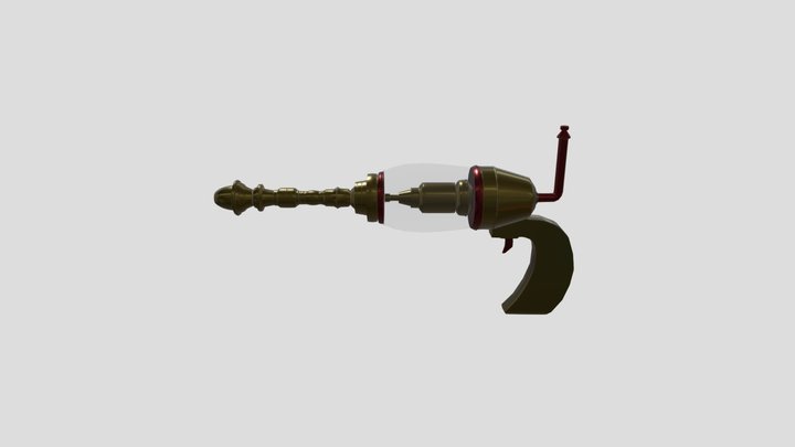 Steampunk Gun - Game ready asset 3D Model