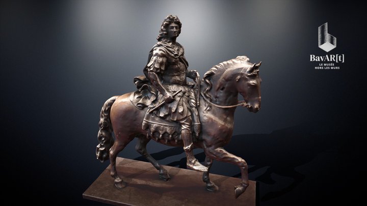 Statue équestre de Louis XIV, Antoine Coysevox 3D Model