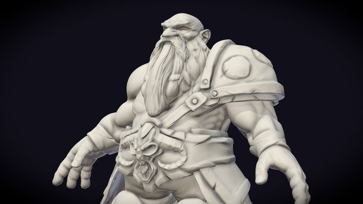 Elder Dwarf Sculpt 3D Model