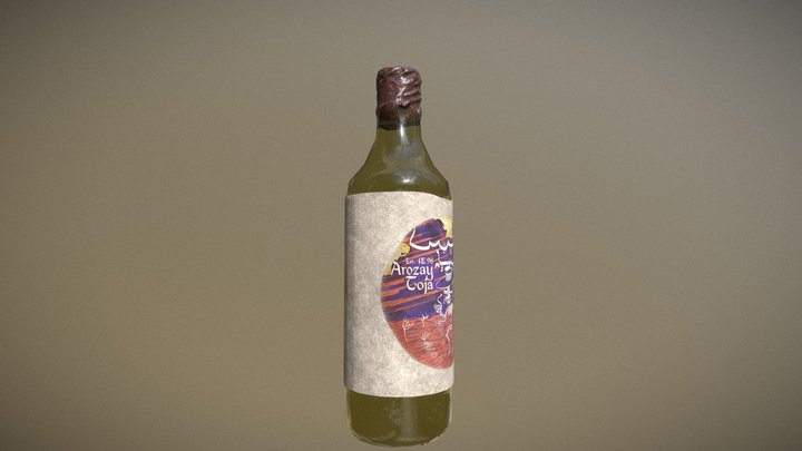 Arozay Toja Tequila Bottle 3D Model