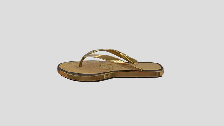 Golden Flip-Flop 3D Model