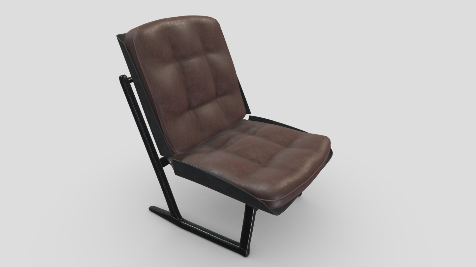 3D model Arm Chair  17 - This is a 3D model of the Arm Chair  17. The 3D model is about a leather chair with a cushion.