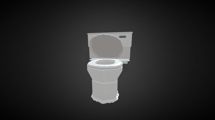 Voxel Toilet 3D Model