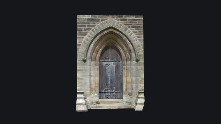 Scanned Church Door 3D Model
