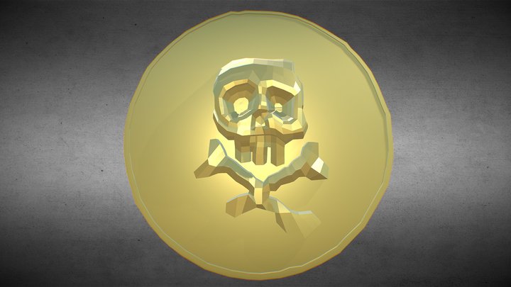 Pirate Coin 3D Model
