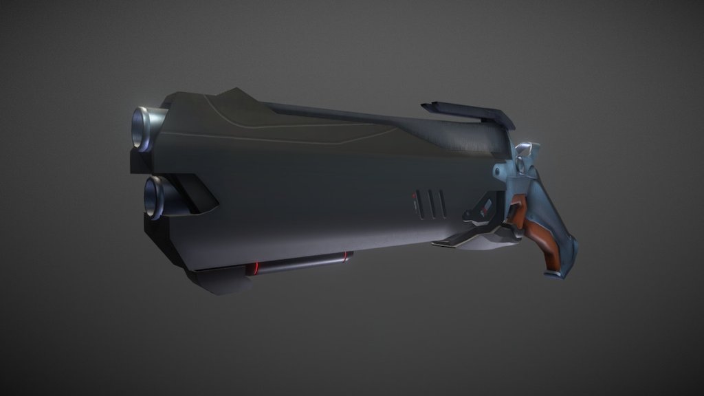 Hellfire Shotgun - Low Poly - 3D model by Daniel Saunders ...