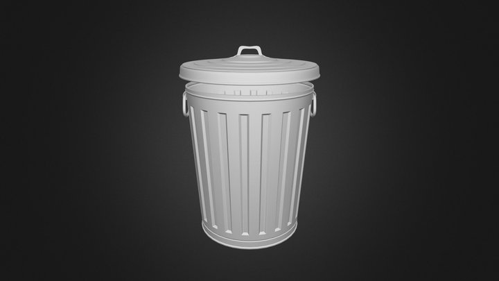 Street Trash Can (Free 3D Model) 3D Model