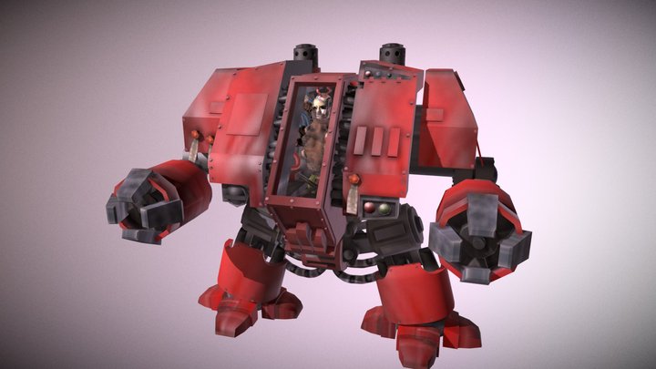 Dreadnought from 40K with pilot 3D Model