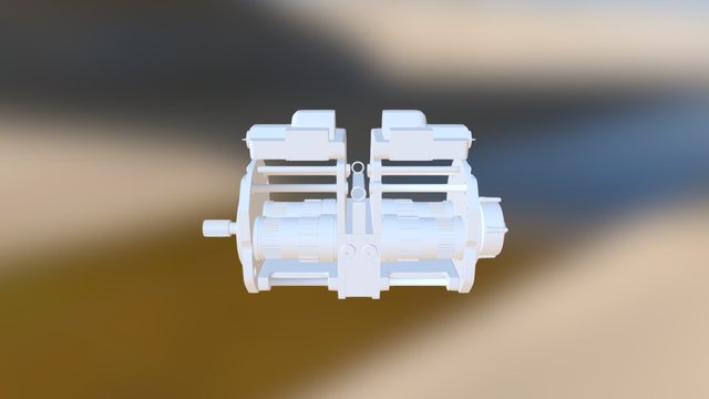 EXCAVATOR MOTOR MAIL HYDRAULIC PUMP PROGRESS 3D Model