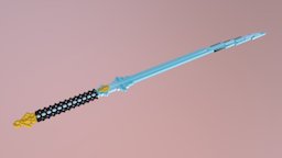 Mythril Sword in minecraft 3D Model