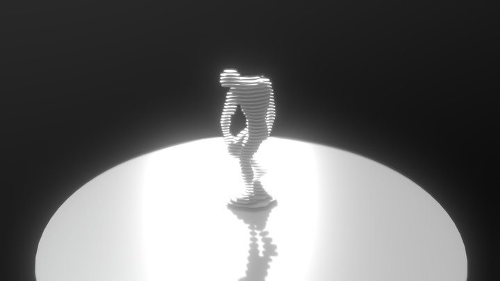 Contoured Adam by Rodin 3D Model
