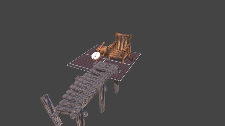 DAE 5 Finished props - Forest Loner 3D Model