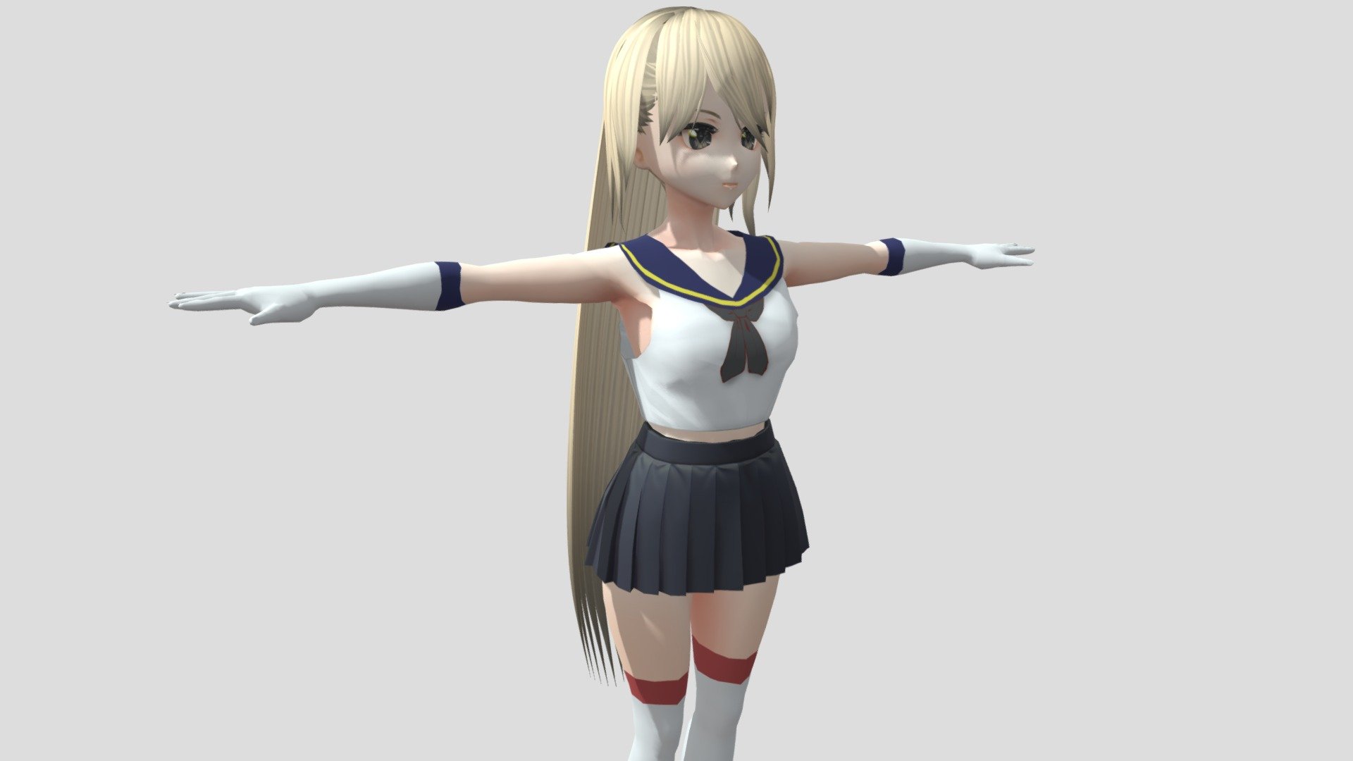 【Anime Character / alex94i60】Elda (Sailor) - Buy Royalty Free 3D model ...