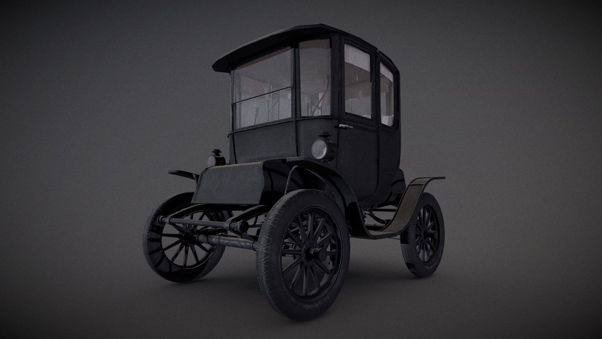 3D model Baker Electric Car - This is a 3D model of the Baker Electric Car. The 3D model is about a black and white photo of a car.