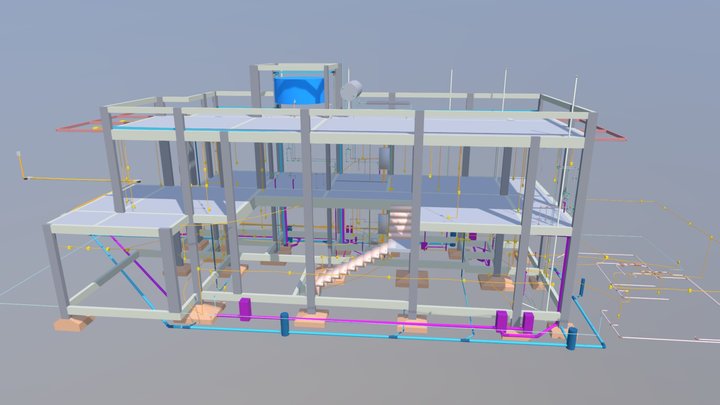 Projetos de engenharia 3D - Residência SLO 3D Model