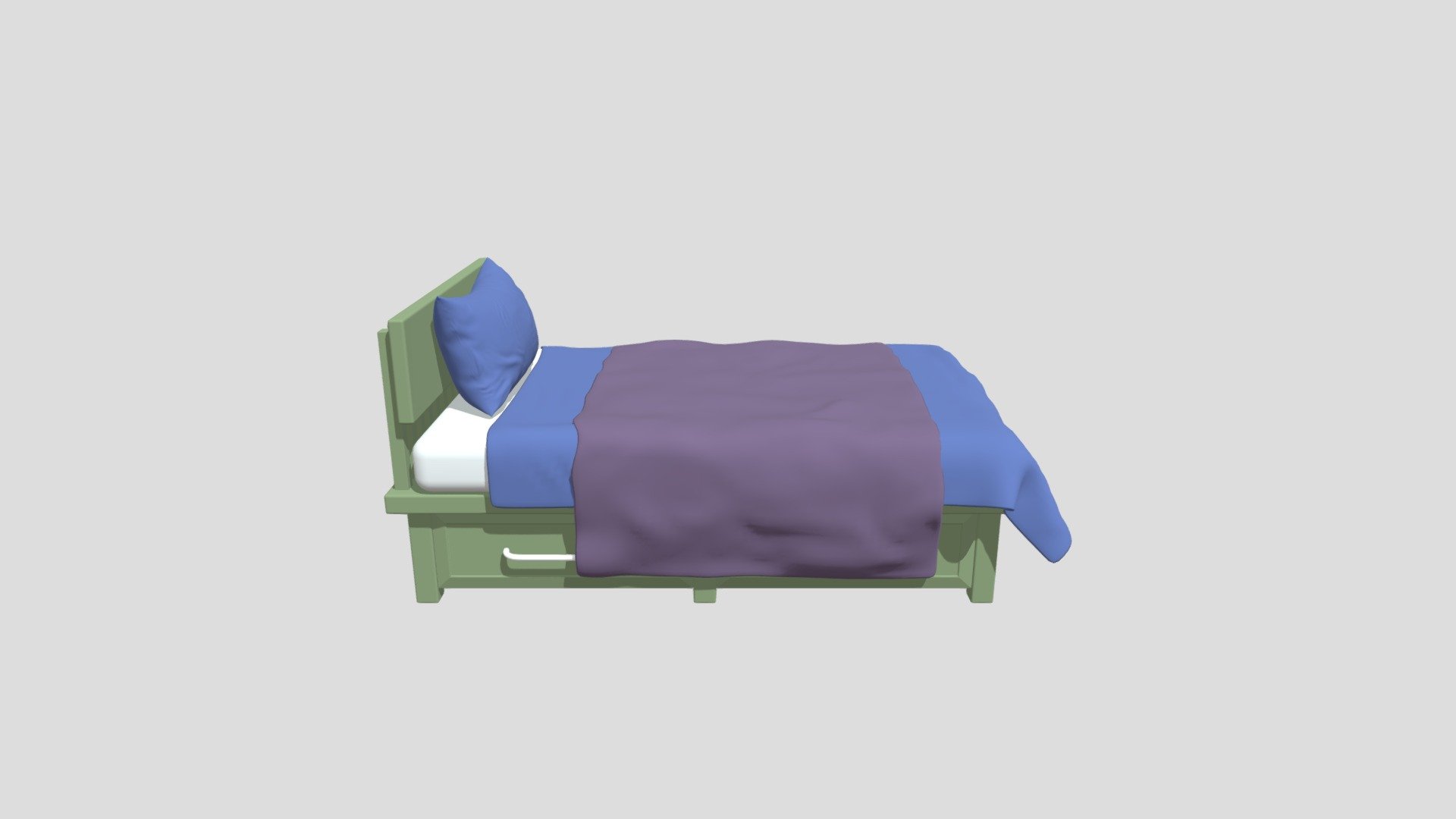Bed single, with drawers