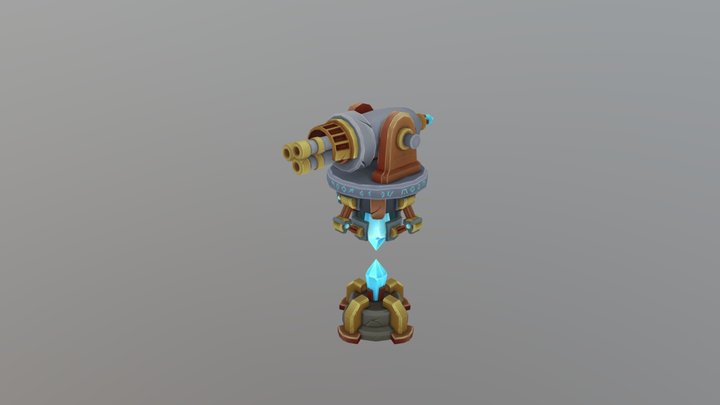 CGMA create stylized game assets week 4: Turret 3D Model