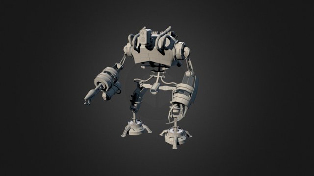 Giant Fighter Robot 3D Model