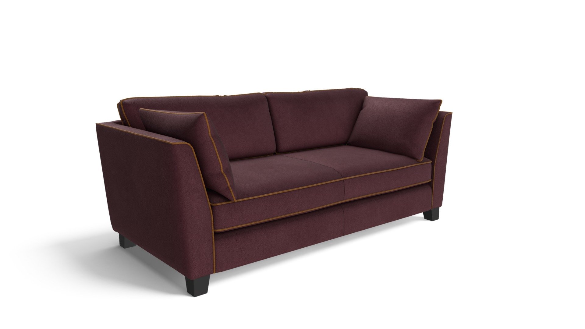 Wolseley 3 Seater Sofa, Grape Velvet