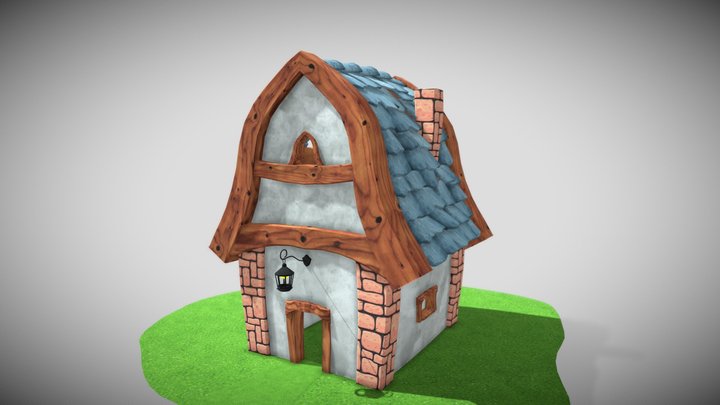 Cartoon House 3D Model