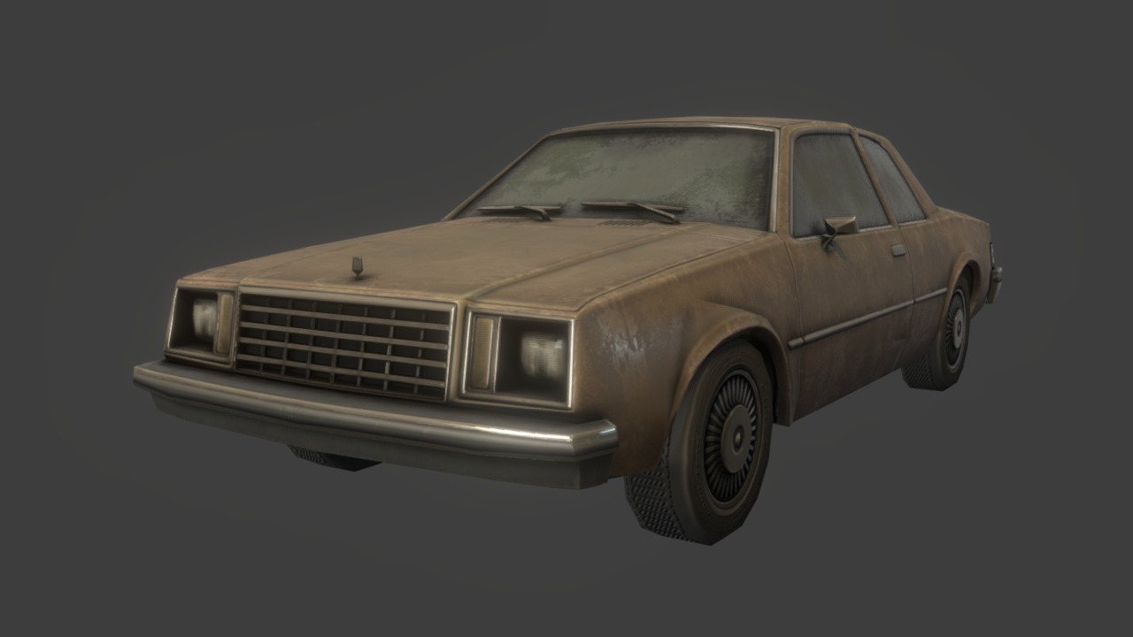 3D model Buick Skylark - This is a 3D model of the Buick Skylark. The 3D model is about a car with a hood.