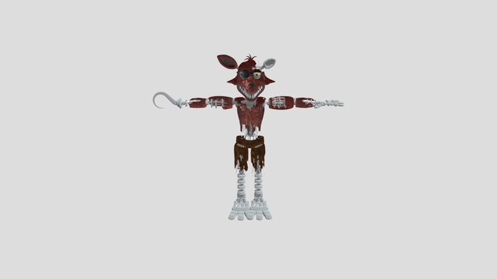 Withered Foxy 3D Model